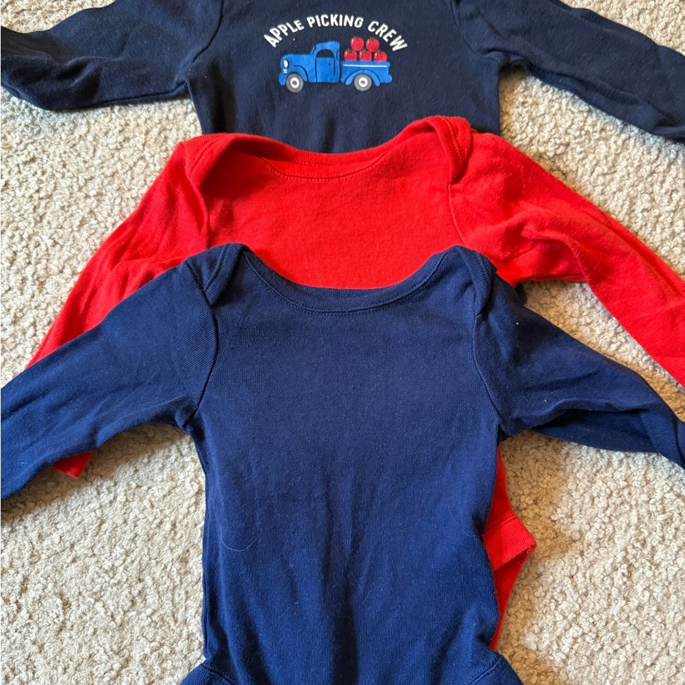 The Children's Place Red and Blue Bodysuits